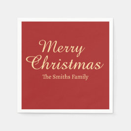 Personlig anpassad namn Modern God Jul  Pappersservett