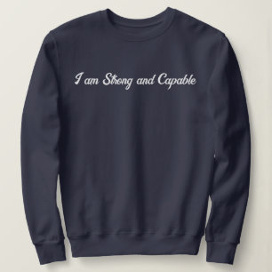 Personlig anpassad text Snygg modern Jag är stark T Shirt