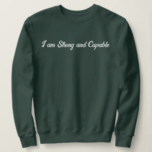 Personlig anpassad text Stilig modern Jag är stark T Shirt