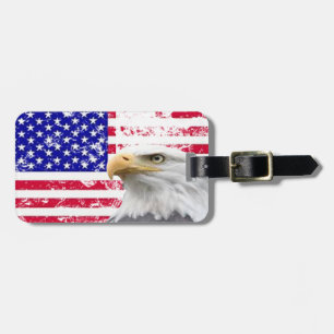 Personlig Anpassade American Flagga Bagagebricka
