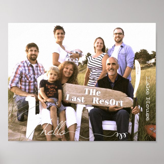 Personlig Anpassningsbar 10 x 8 tum Skriv ut Hej f Poster (Framsidan)