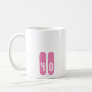 Personlig Anpassningsbar 40 Mugg, 40 födelsedag Kaffemugg