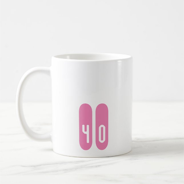 Personlig Anpassningsbar 40 Mugg, 40 födelsedag Kaffemugg (Vänster)