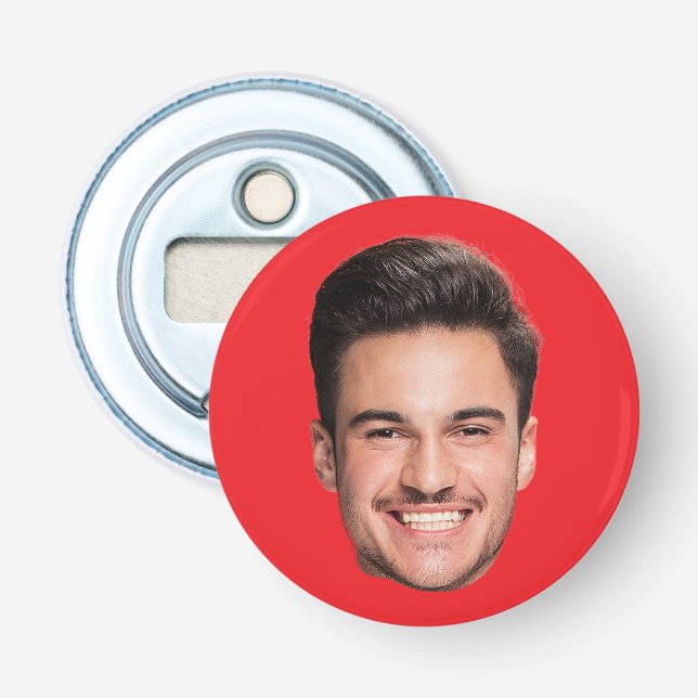 Personlig Anpassningsbar Ansikte Red Flasköppnare (Framsidan)