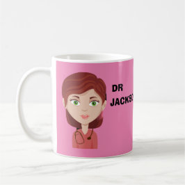 Personlig anpassningsbar avatar doktor dag kaffe m kaffemugg