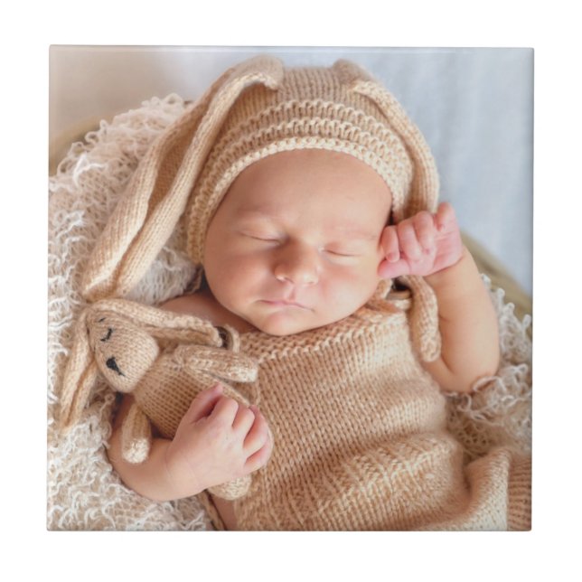 Personlig Anpassningsbar Baby Photo Kakelplatta (Framsidan)