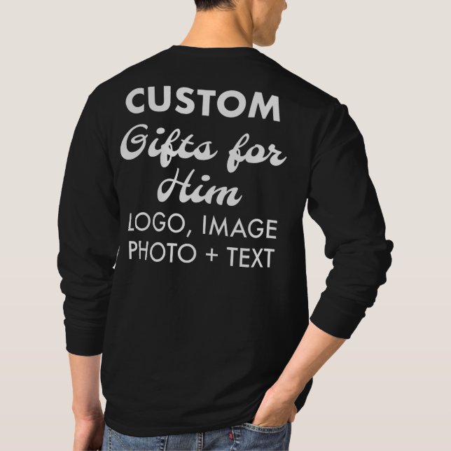 personlig anpassningsbar back Print - Manar Långär T Shirt (Baksida)