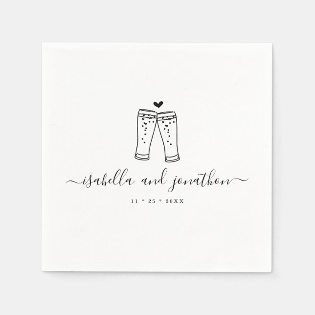 Personlig Anpassningsbar Beer Toast Napkins Pappersservett (Framsidan)