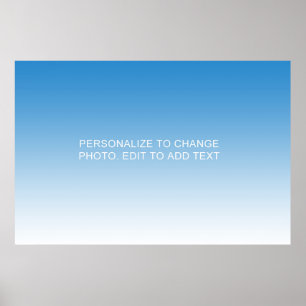 Personlig Anpassningsbar Blått teckningsfoto Lägg  Poster
