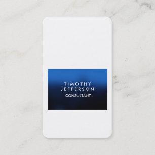 Personlig Anpassningsbar Blue White Elegant Modern Visitkort