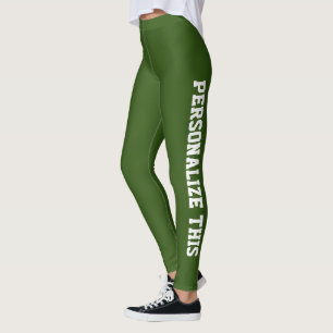Personlig Anpassningsbar Branded Made Forest Grönt Leggings