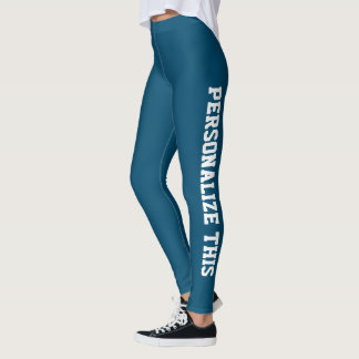 Personlig Anpassningsbar Branded Made Prussian Blu Leggings