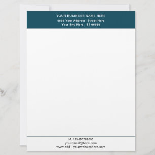 Personlig Anpassningsbar Business Letterhead-mall Brevhuvud