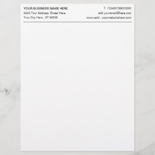 Personlig Anpassningsbar Business Letterhead-mall Brevhuvud