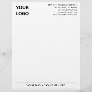Personlig Anpassningsbar Business Letterhead-mall Brevhuvud