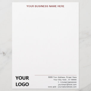 Personlig Anpassningsbar Business Letterhead-mall Brevhuvud