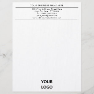Personlig Anpassningsbar Business Letterhead med L Brevhuvud
