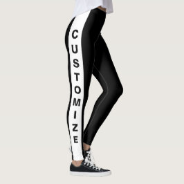 Personlig Anpassningsbar Chic Snyggt Svartvit Leggings