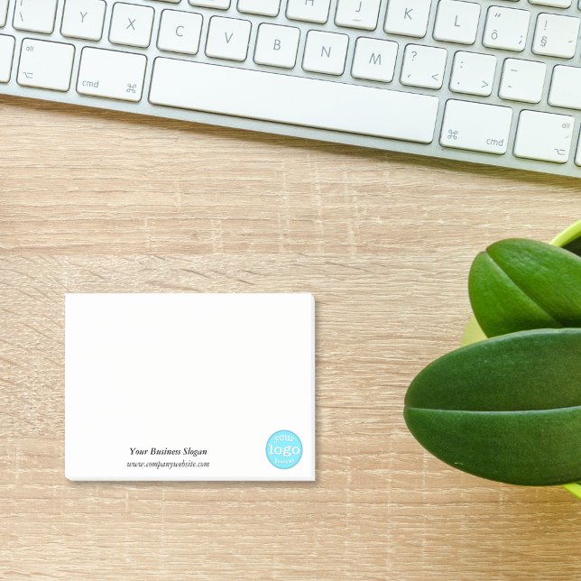 Personlig Anpassningsbar Company Business Logotyp  Post-it Block (Personalized Custom Company Business Logo Office Post-it Notes)