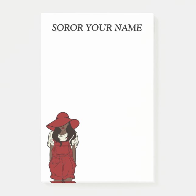 Personlig Anpassningsbar Delta-prioritet  Post-it Block (Framsida)