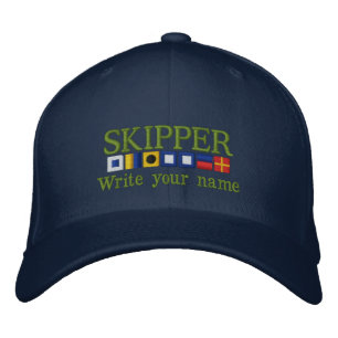 Personlig Anpassningsbar din befälhavare Nautical Broderad Keps