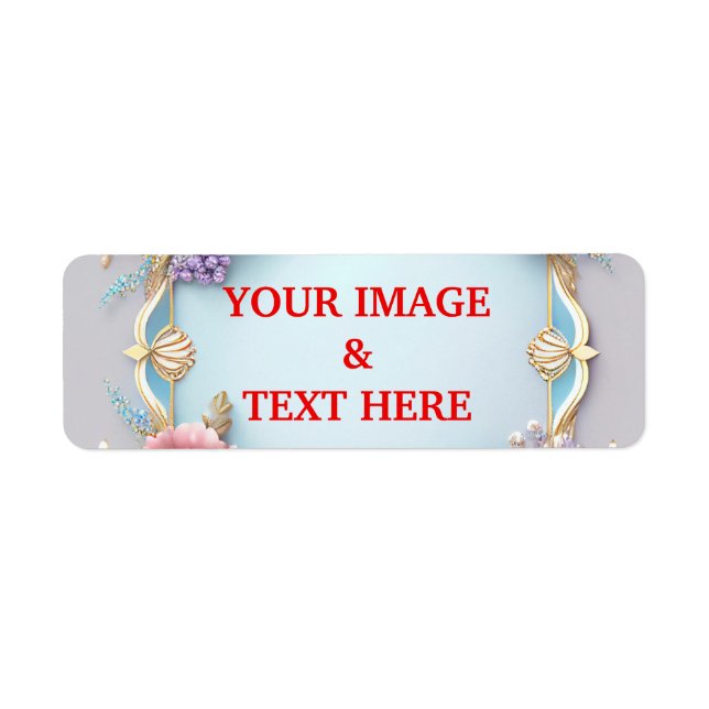 Personlig Anpassningsbar din egen fotoetikett Returadress Etikett (Framsidan)