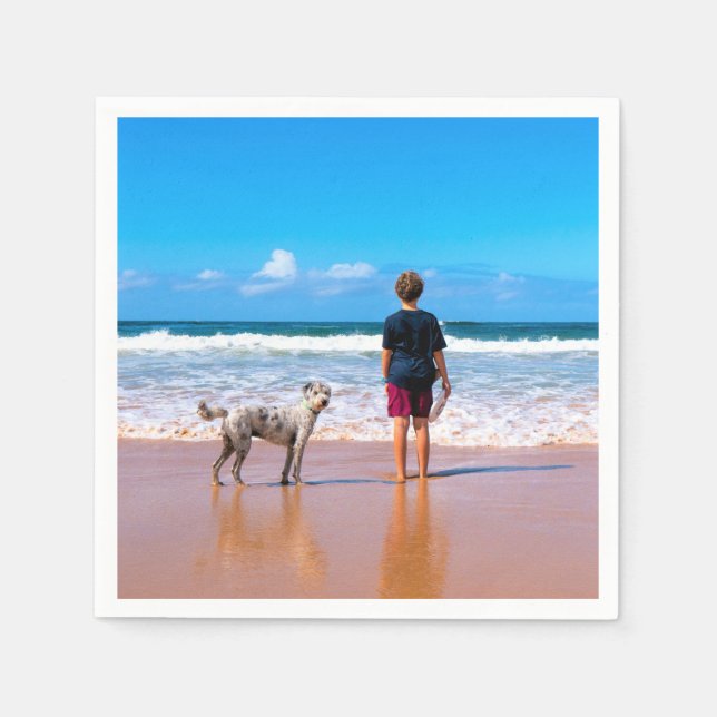 Personlig Anpassningsbar dina fotoblöjor Pappersservett (Framsidan)