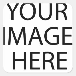 Personlig Anpassningsbar ditt eget foto Fyrkantigt Klistermärke