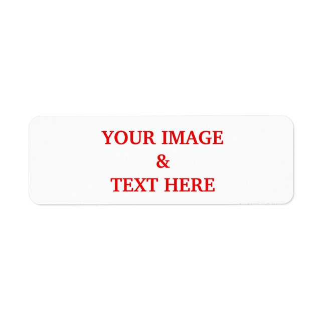 Personlig Anpassningsbar ditt eget foto Returadress Etikett (Framsidan)