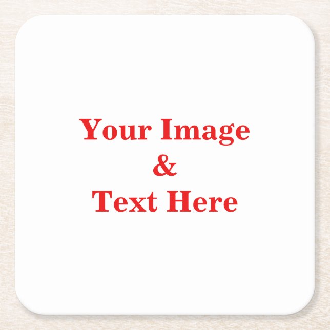Personlig Anpassningsbar ditt eget foto Underlägg Papper Kvadrat (Framsidan)
