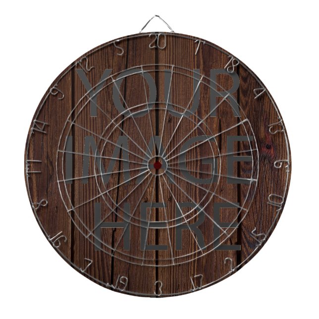 Personlig Anpassningsbar eget foto och egen text Darttavla (Framsidan)