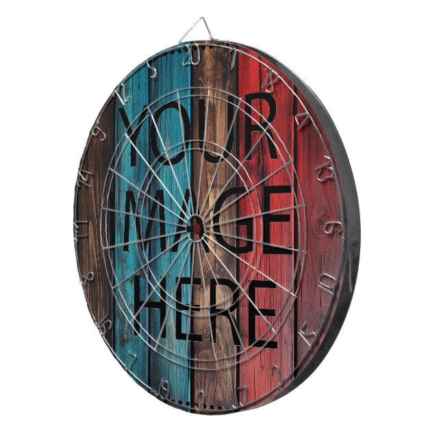 Personlig Anpassningsbar eget foto och egen text Darttavla (Högra Framsidan)