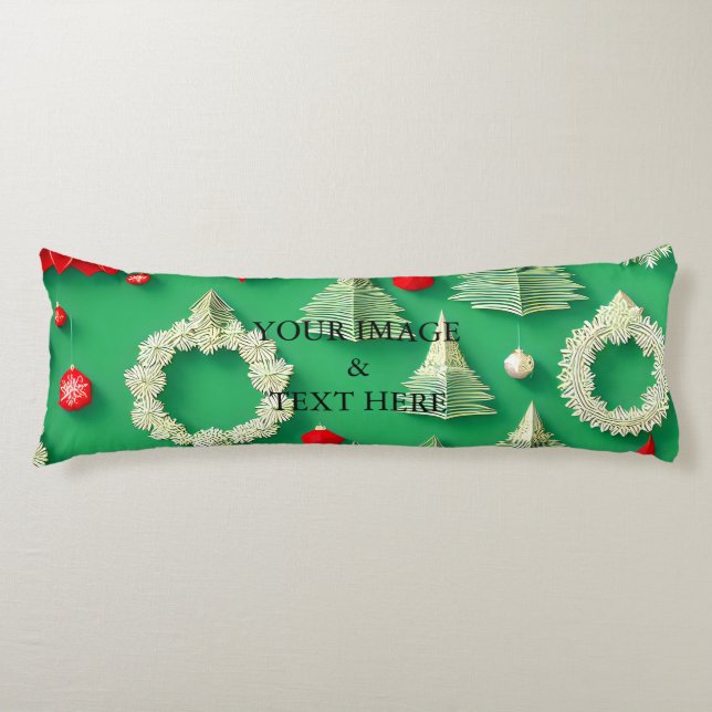 Personlig Anpassningsbar eget foto och egen text Kroppskudde (Framsidan)