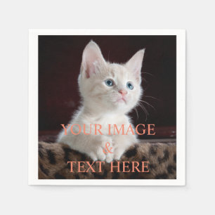 Personlig Anpassningsbar eget foto och egen text Pappersservett
