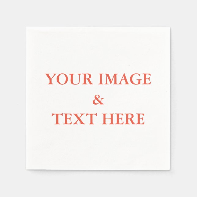 Personlig Anpassningsbar eget foto och egen text Pappersservett (Framsidan)