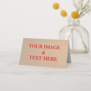Personlig Anpassningsbar eget foto och egen text Placeringskort
