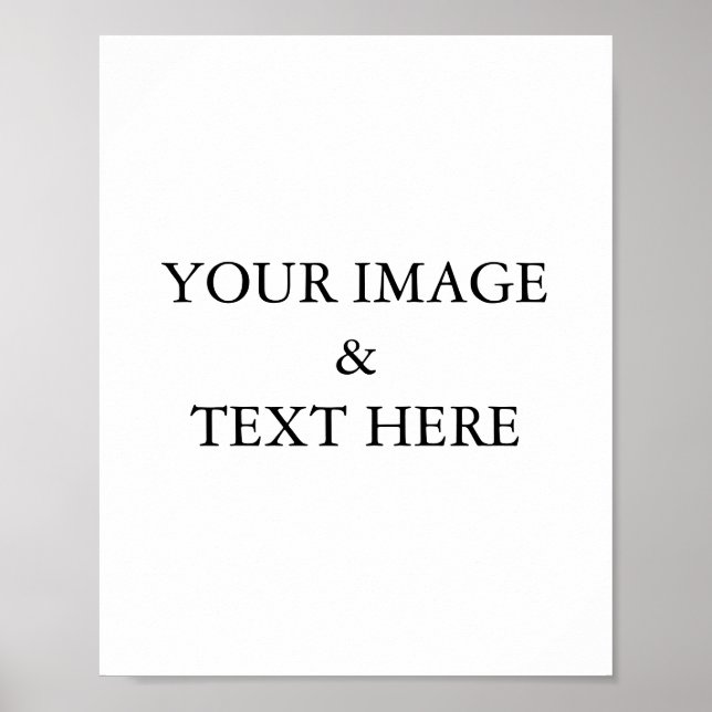 Personlig Anpassningsbar eget foto och egen text Poster (Framsidan)