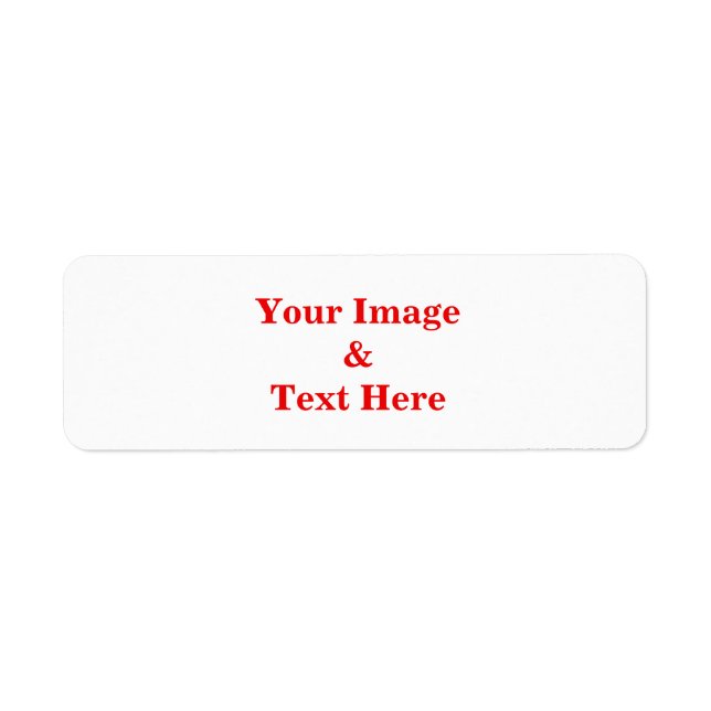 Personlig Anpassningsbar eget foto och egen text Returadress Etikett (Framsidan)