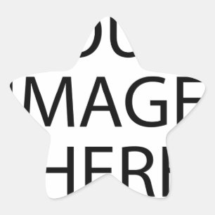 Personlig Anpassningsbar eget foto och egen text Stjärnformat Klistermärke