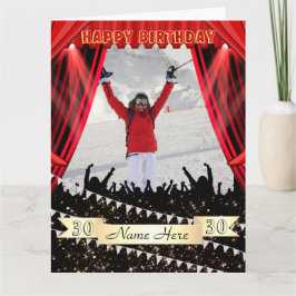 Personlig Anpassningsbar Foto Birthday Card Idea Kort