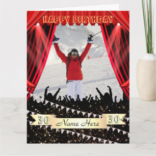 Personlig Anpassningsbar Foto Birthday Card Idea Kort