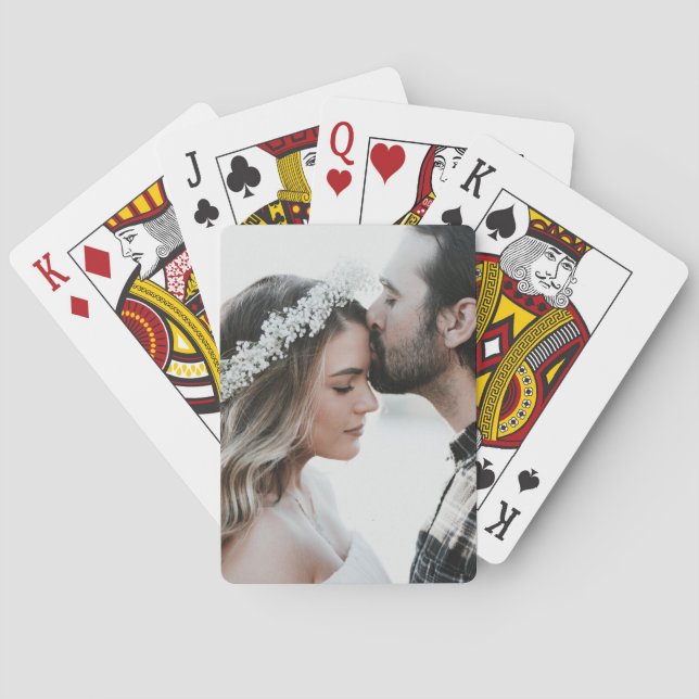 Personlig Anpassningsbar Fotosida vid Dubbla  Casinokort (Baksidan)