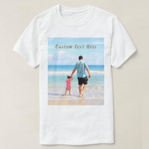 Personlig Anpassningsbar Fototext T-Shirera design T Shirt