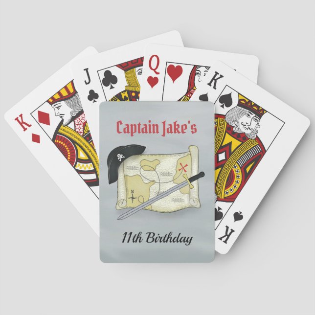 Personlig Anpassningsbar Funny Pirat Karta Gift Si Casinokort (Baksidan)