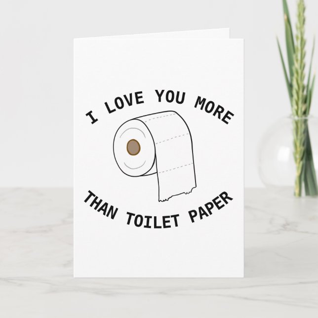 Personlig Anpassningsbar Funny Toilet Papper Quara Kort (Framsida)