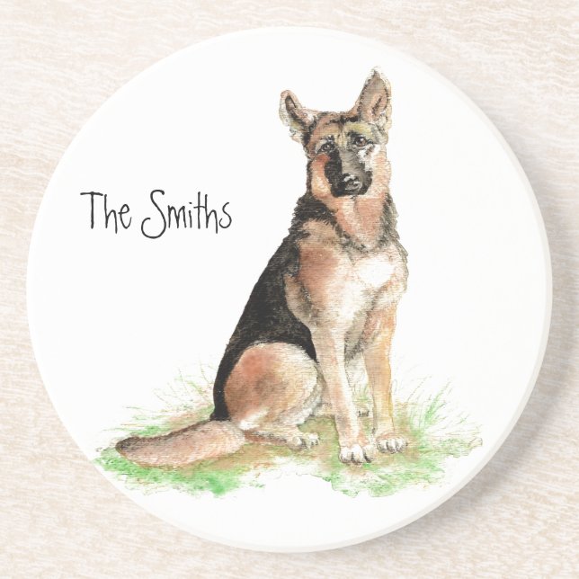 Personlig Anpassningsbar German Shepherd Underlägg (Framsidan)