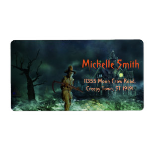 Personlig Anpassningsbar Halloween Skull man med H Fraktsedel