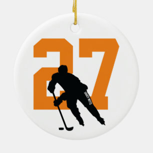 Personlig Anpassningsbar Hockey Player Number, Ora Julgransprydnad Keramik
