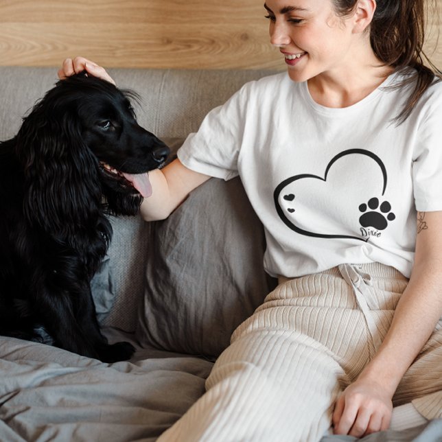 Personlig Anpassningsbar Hund mamma namn mamma T Shirt (Skapare uppladdad)