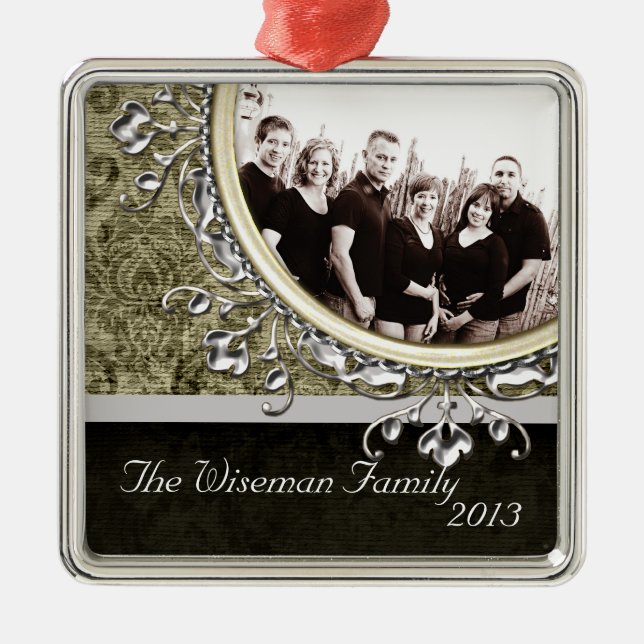 Personlig Anpassningsbar Julphoto Ornament (Framsidan)
